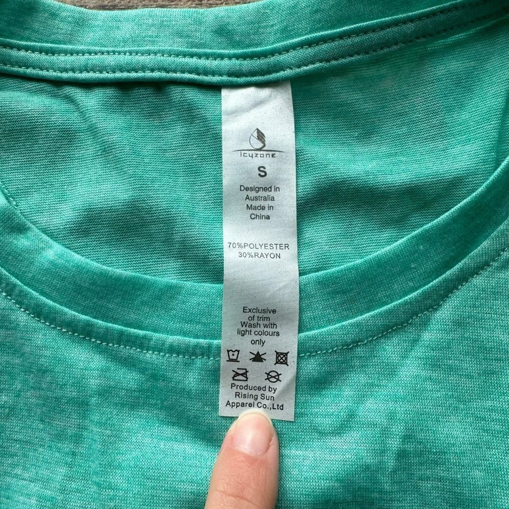 Icy Zone Marine Blue Green Sleeveless Tunic S - Picture 2 of 6